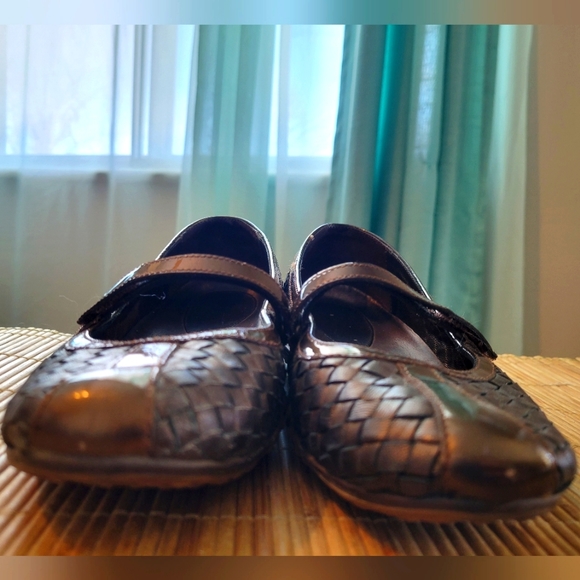 Bronze Cole Haan X Nike Air woven leather Mary Jane ballet flats (6)🩰 - Picture 4 of 9